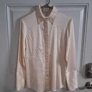 Blue Ice Women's Cream Button Down Shirt